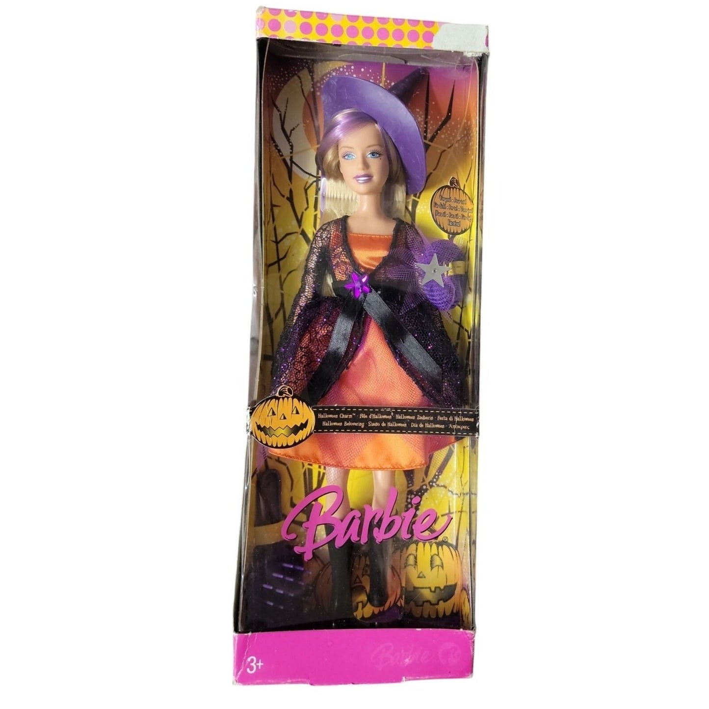 Barbie Halloween Charm Doll Multilingual 2006 Mattel #J9203 Witch Costume