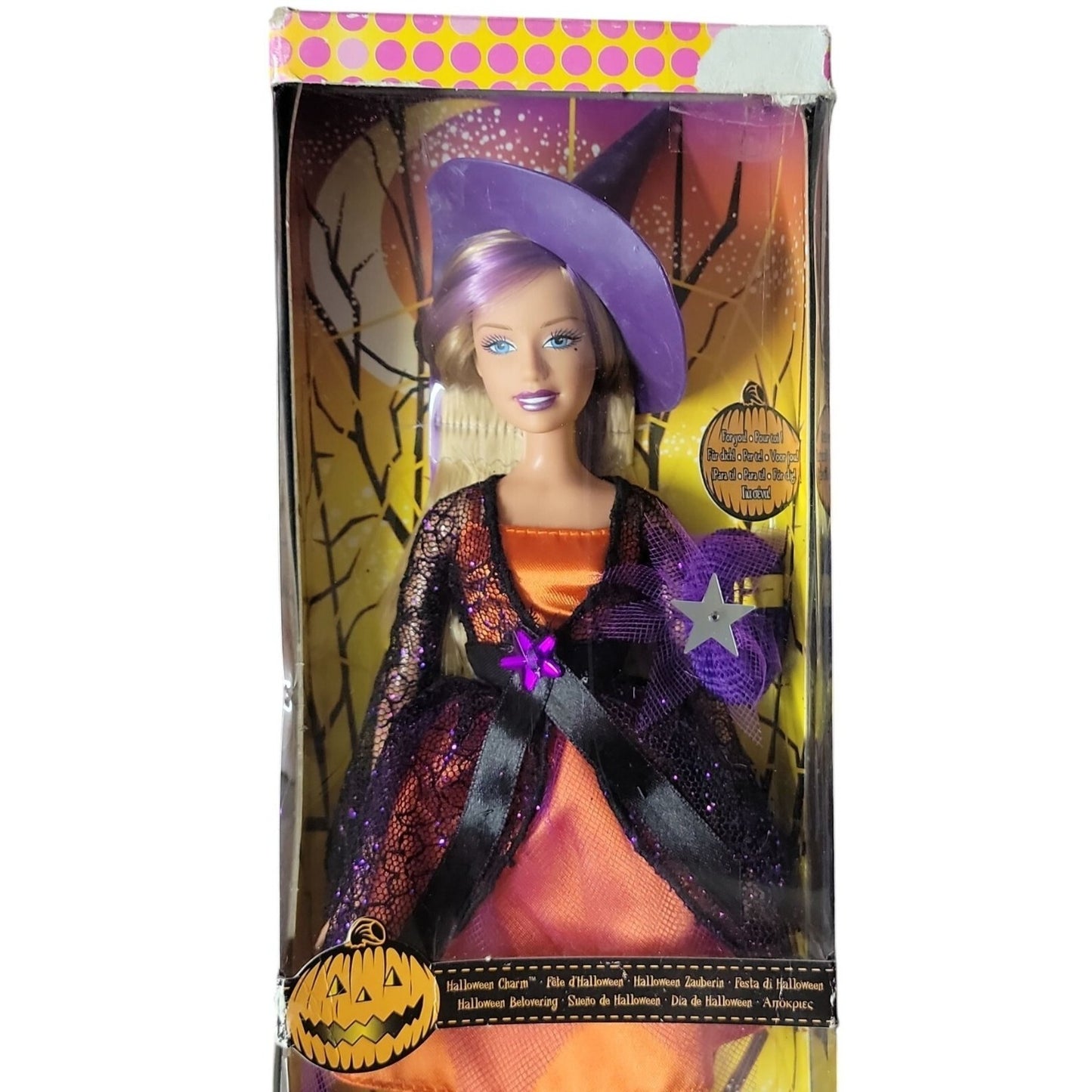 Barbie Halloween Charm Doll Multilingual 2006 Mattel #J9203 Witch Costume