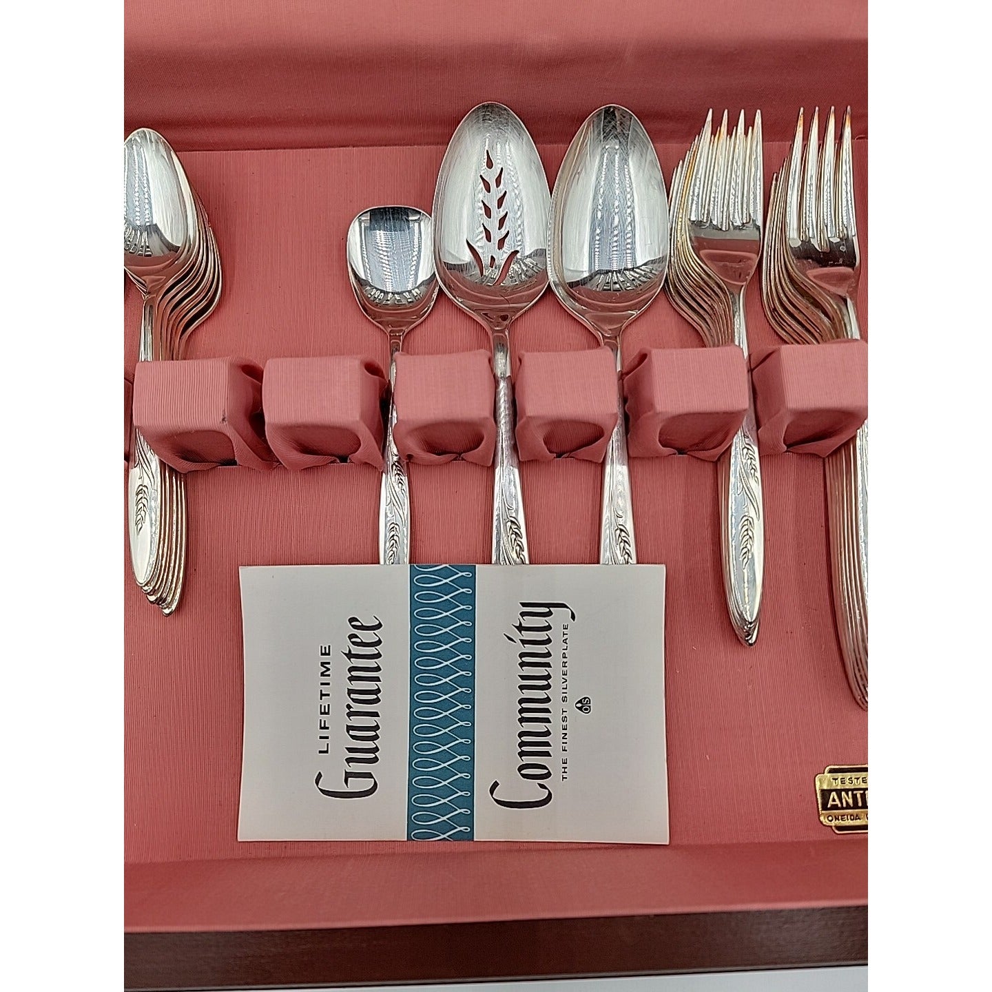 Community Song Of Autumn Flatware Silver Plated Service of 8 w/Extras in Chest