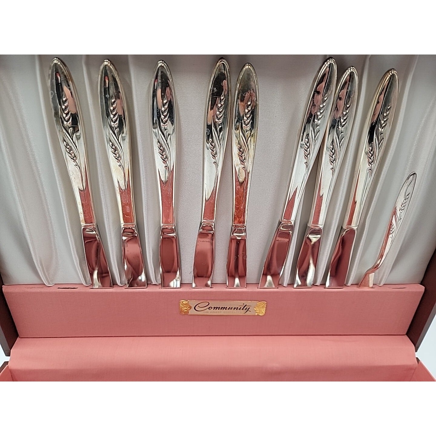 Community Song Of Autumn Flatware Silver Plated Service of 8 w/Extras in Chest