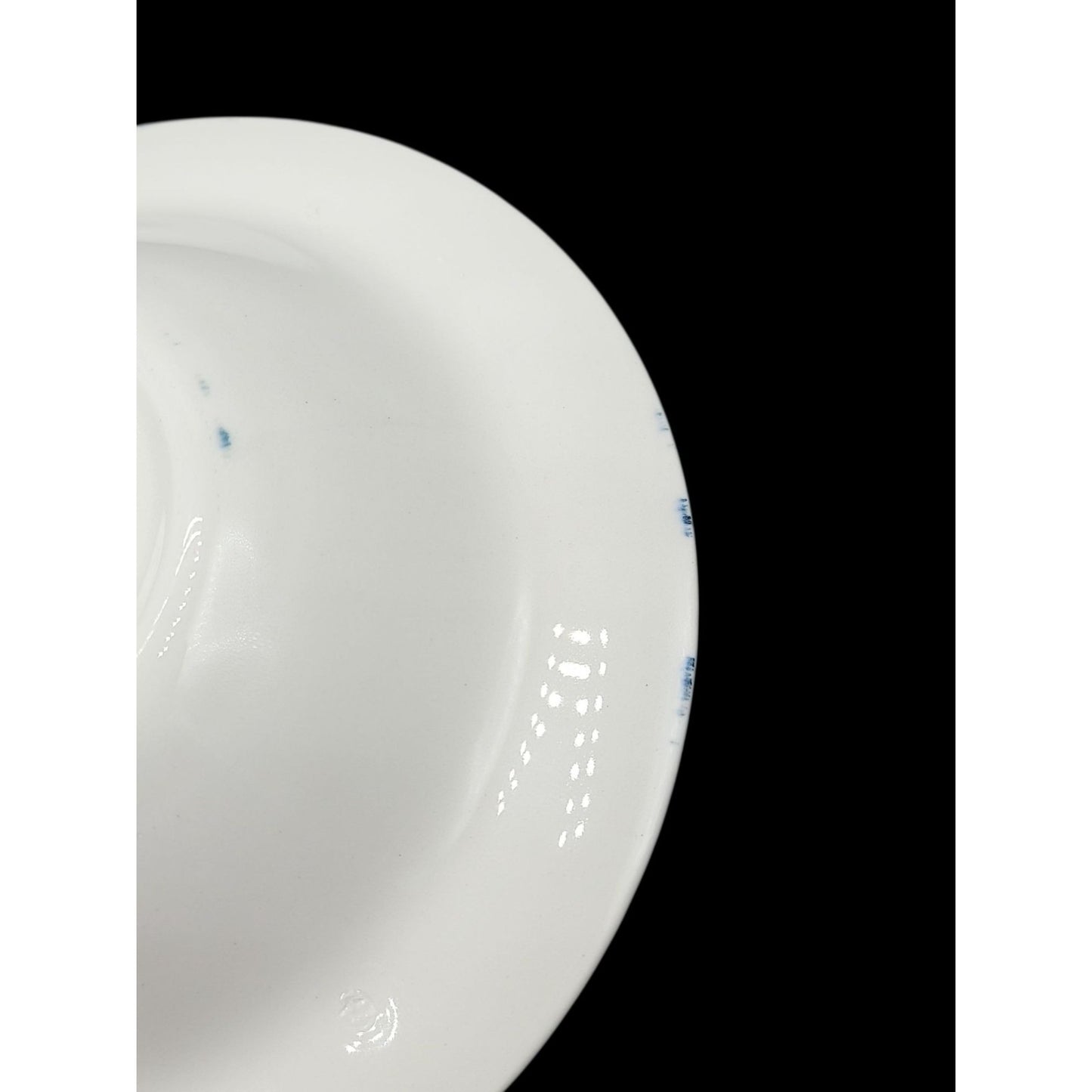 Vintage Edwin Knowles Country Life Blue Rimmed Cereal Bowl 6.5" Currier Ives