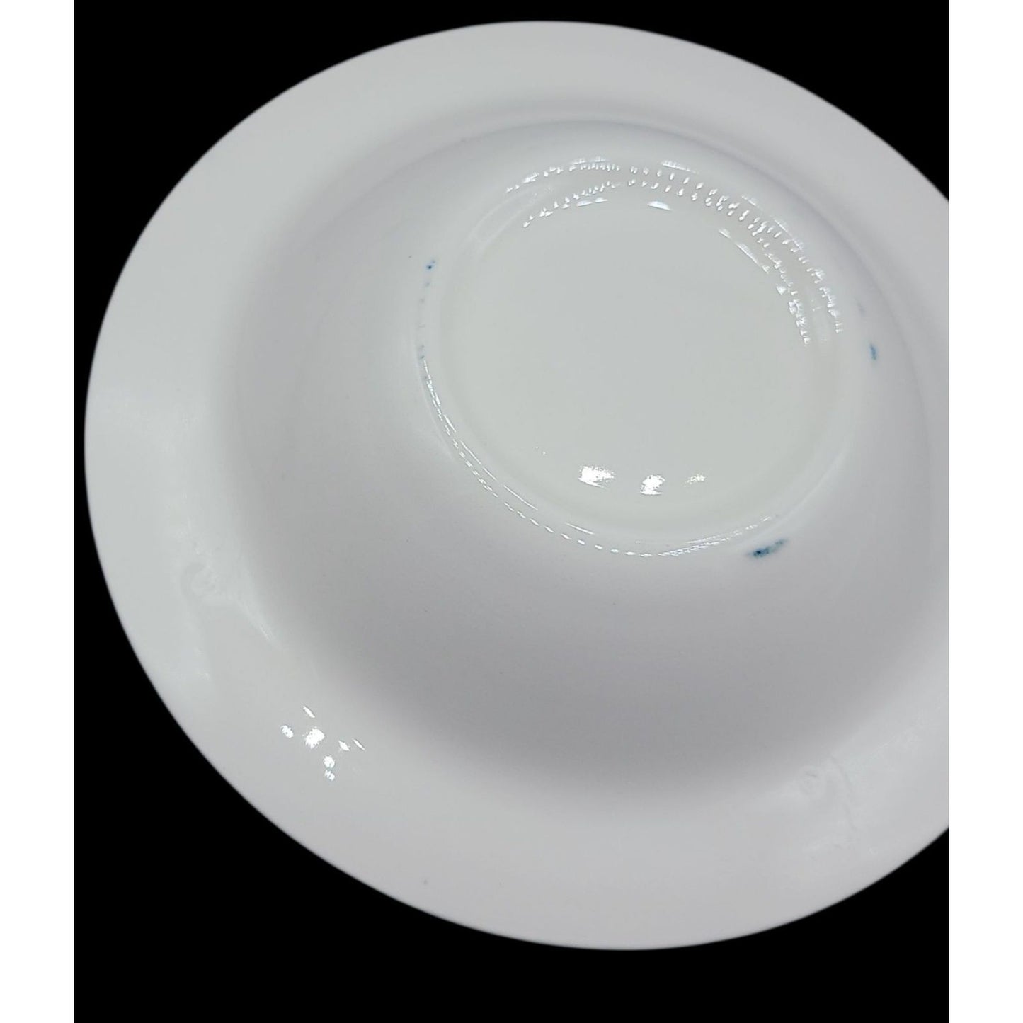 Vintage Edwin Knowles Country Life Blue Rimmed Cereal Bowl 6.5" Currier Ives
