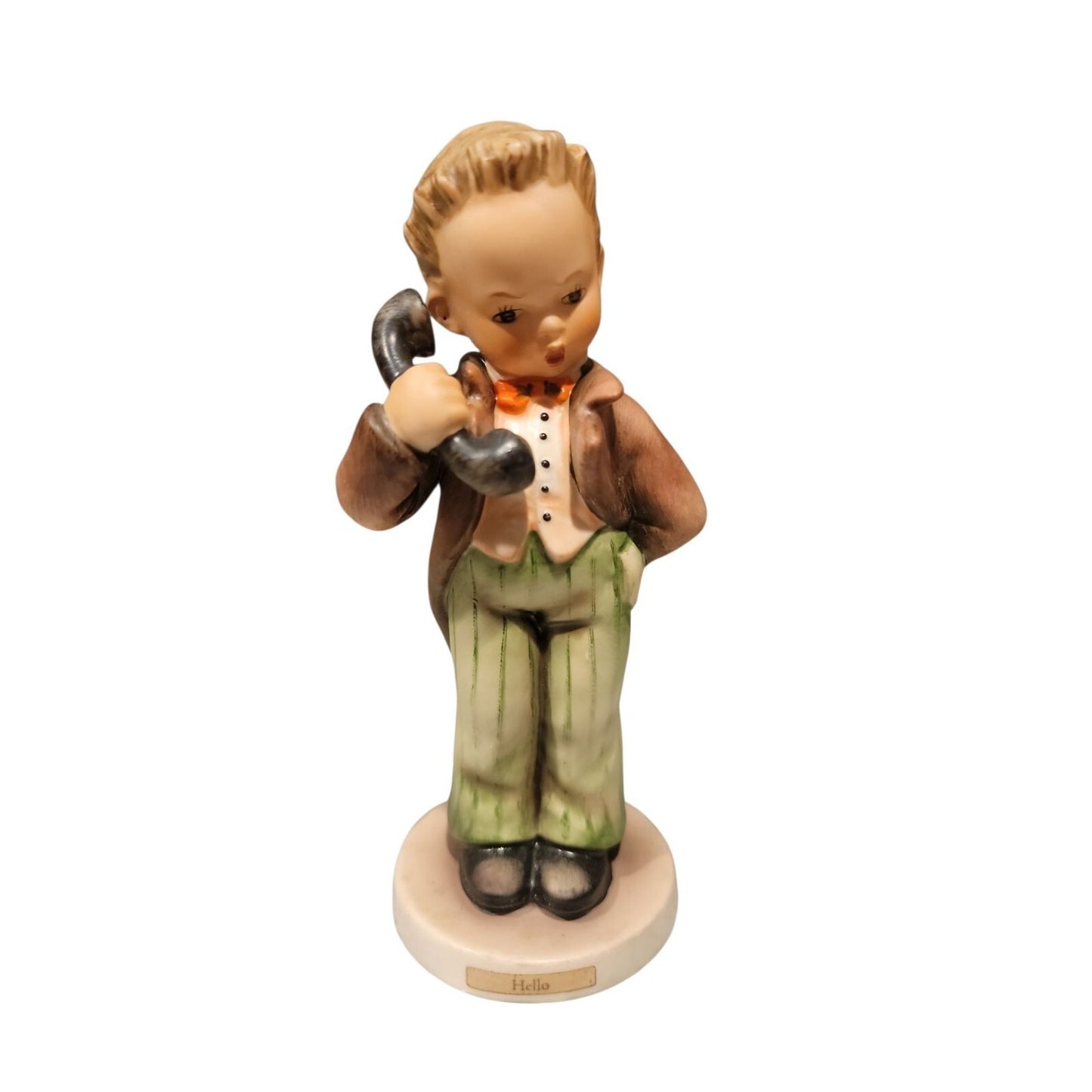 Goebel Hummel Hello Figurine 124/0 TMK3 Boy w/Phone Vintage W. Germany 6"