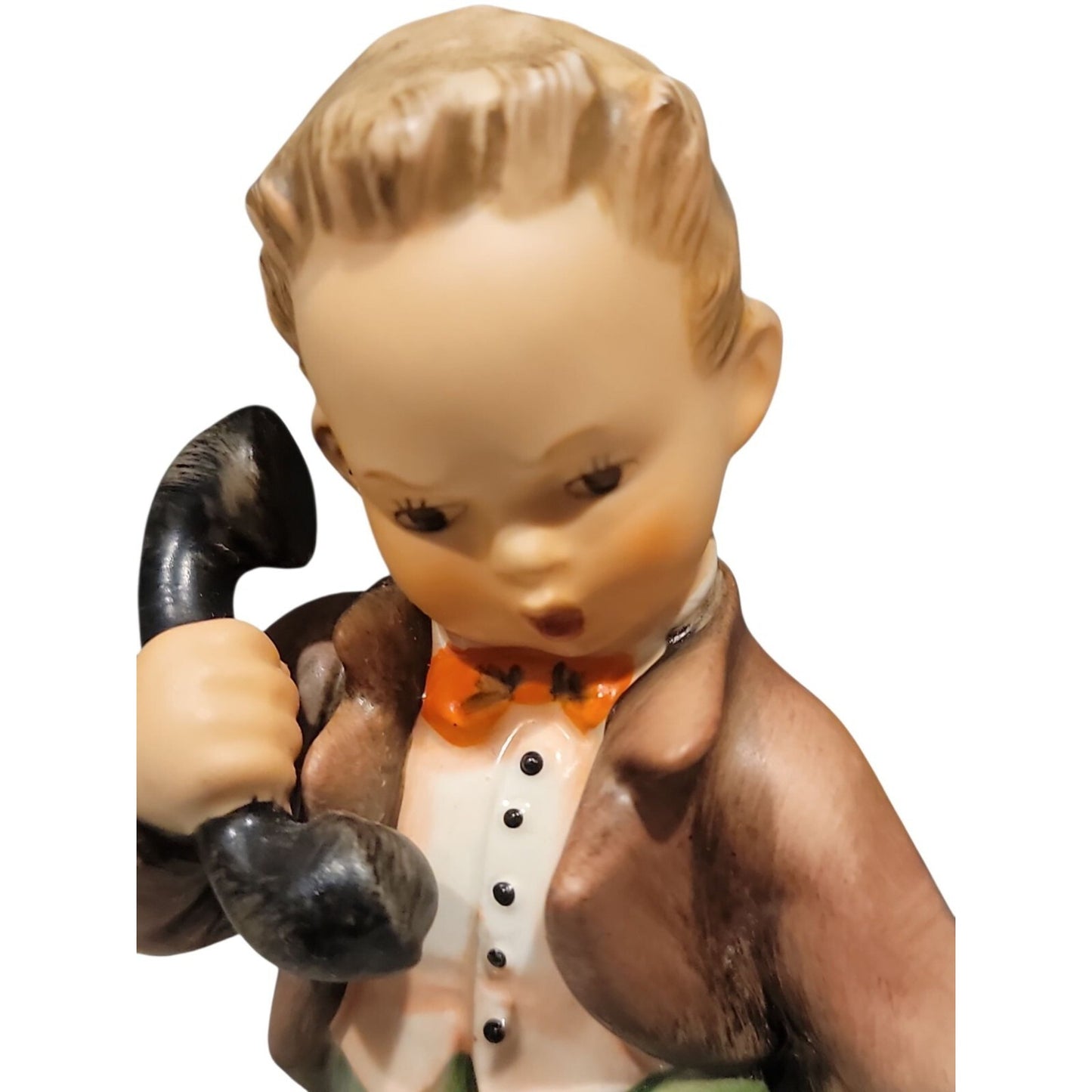 Goebel Hummel Hello Figurine 124/0 TMK3 Boy w/Phone Vintage W. Germany 6"