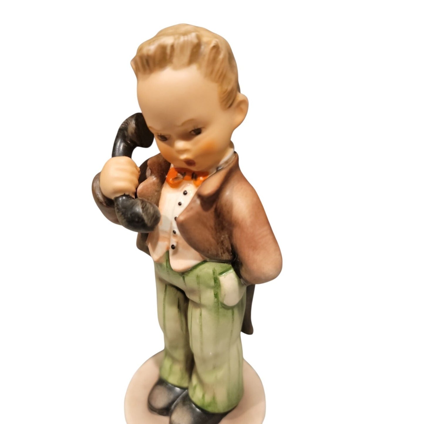 Goebel Hummel Hello Figurine 124/0 TMK3 Boy w/Phone Vintage W. Germany 6"