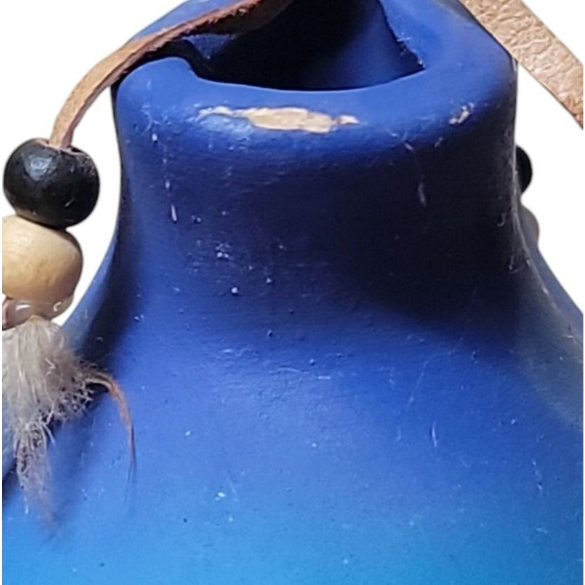 Native American Wedding Kopa Vase Feather Leather Southwest Eagle Small 4.5”