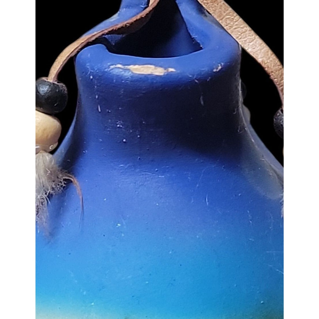 Native American Wedding Kopa Vase Feather Leather Southwest Eagle Small 4.5”