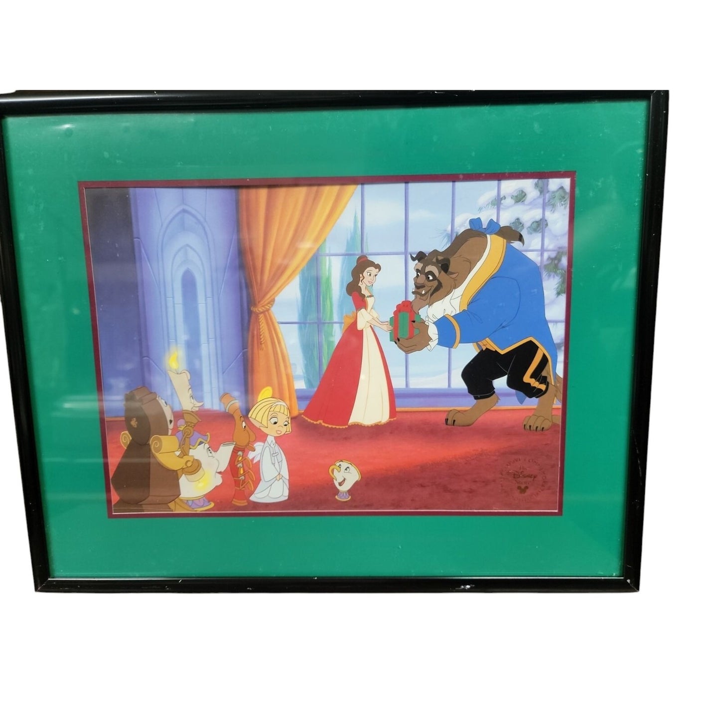 Beauty & The Beast Lithograph Enchanted Christmas Disney Store Exclusive 1997
