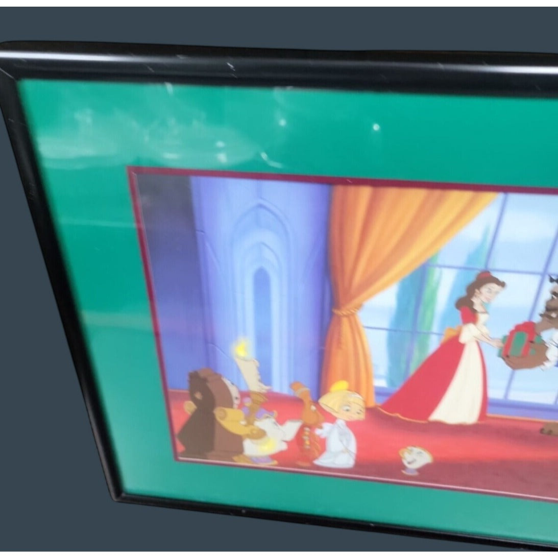 Beauty & The Beast Lithograph Enchanted Christmas Disney Store Exclusive 1997