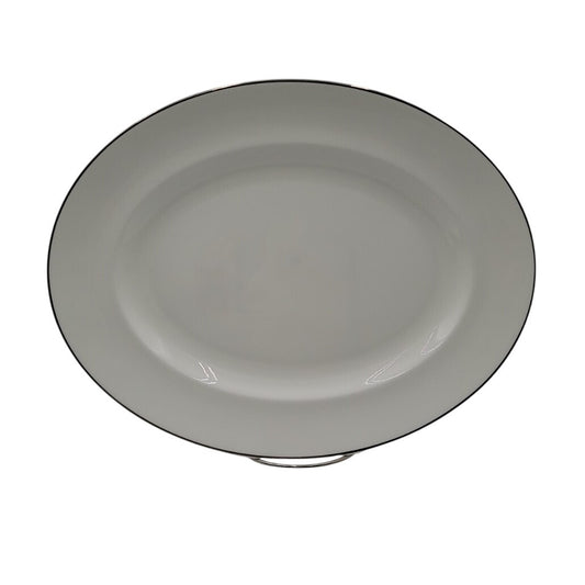 Crown Staffordshire Bone China Platinum Band 13.75" Oval Platter Federated Store