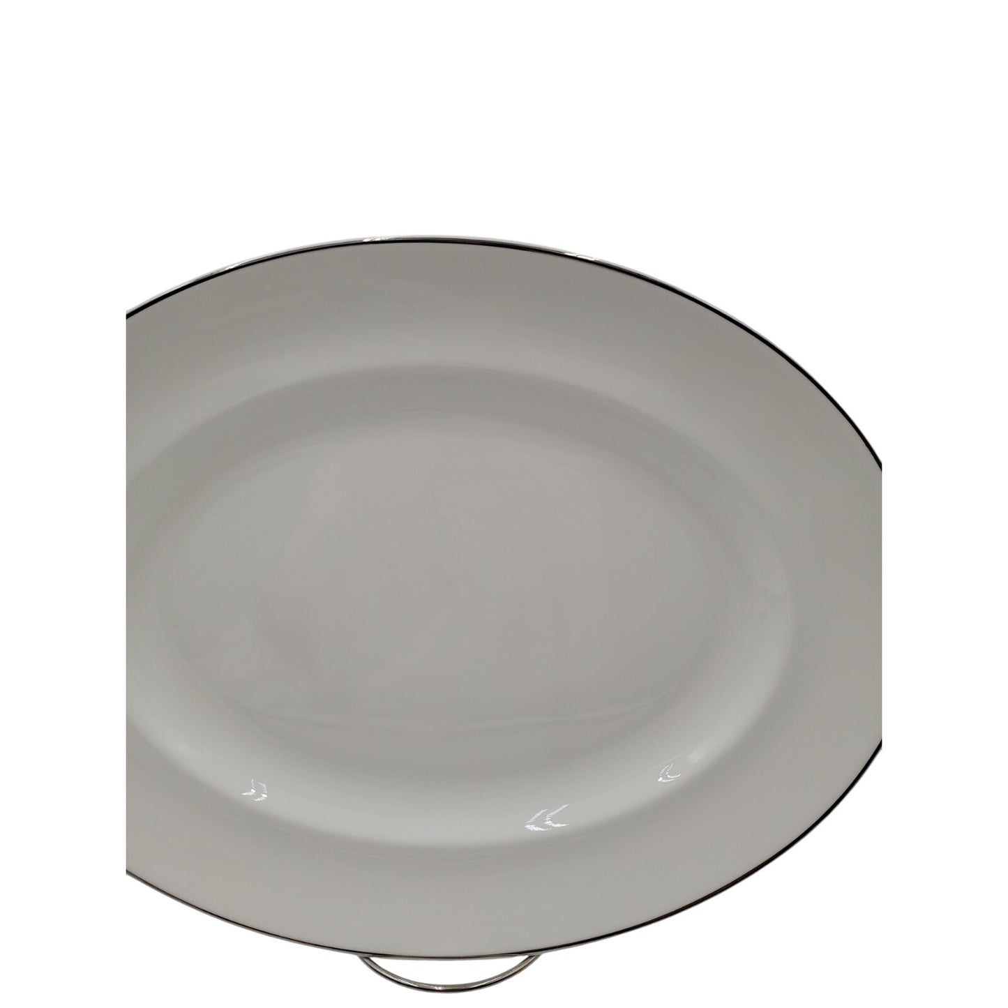 Crown Staffordshire Bone China Platinum Band 13.75" Oval Platter Federated Store