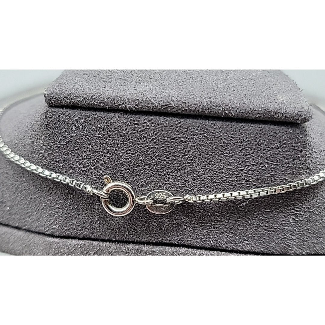 Vintage Sterling Silver AU Gray Crystal Elephant Pendant Necklace 18" 925 Chain