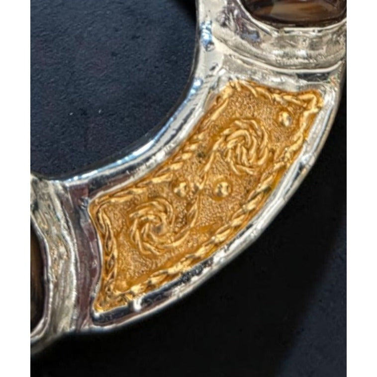 Rare Oversized Grossé Germany Mid-Century Mixed-Metal Celtic Statement Brooch