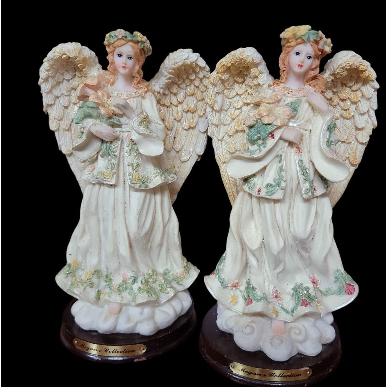 Megan's Collection Heavenly Angel's Figurines 7.5" Resin 4705-1 & 4 Collectors