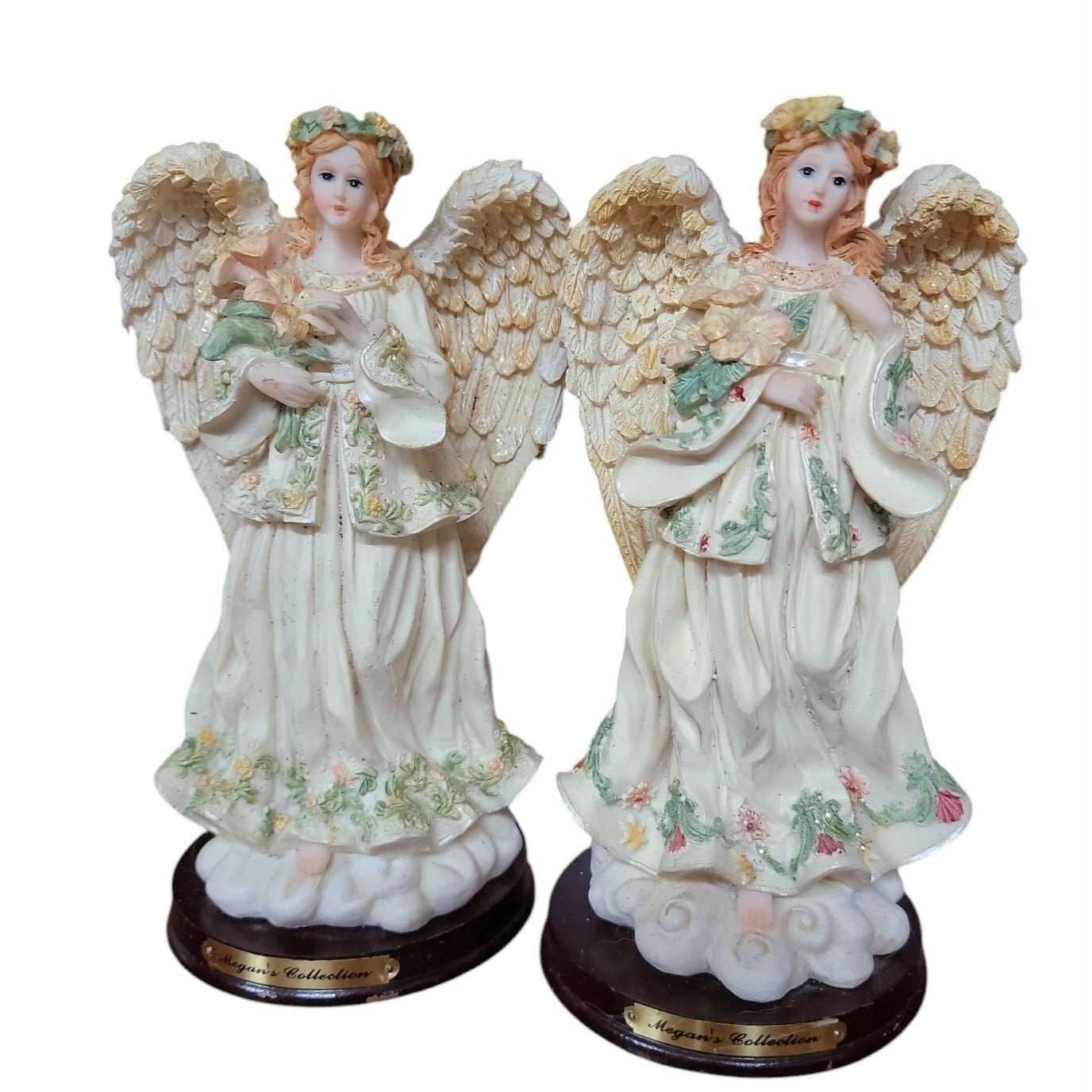 Megan's Collection Heavenly Angel's Figurines 7.5" Resin 4705-1 & 4 Collectors