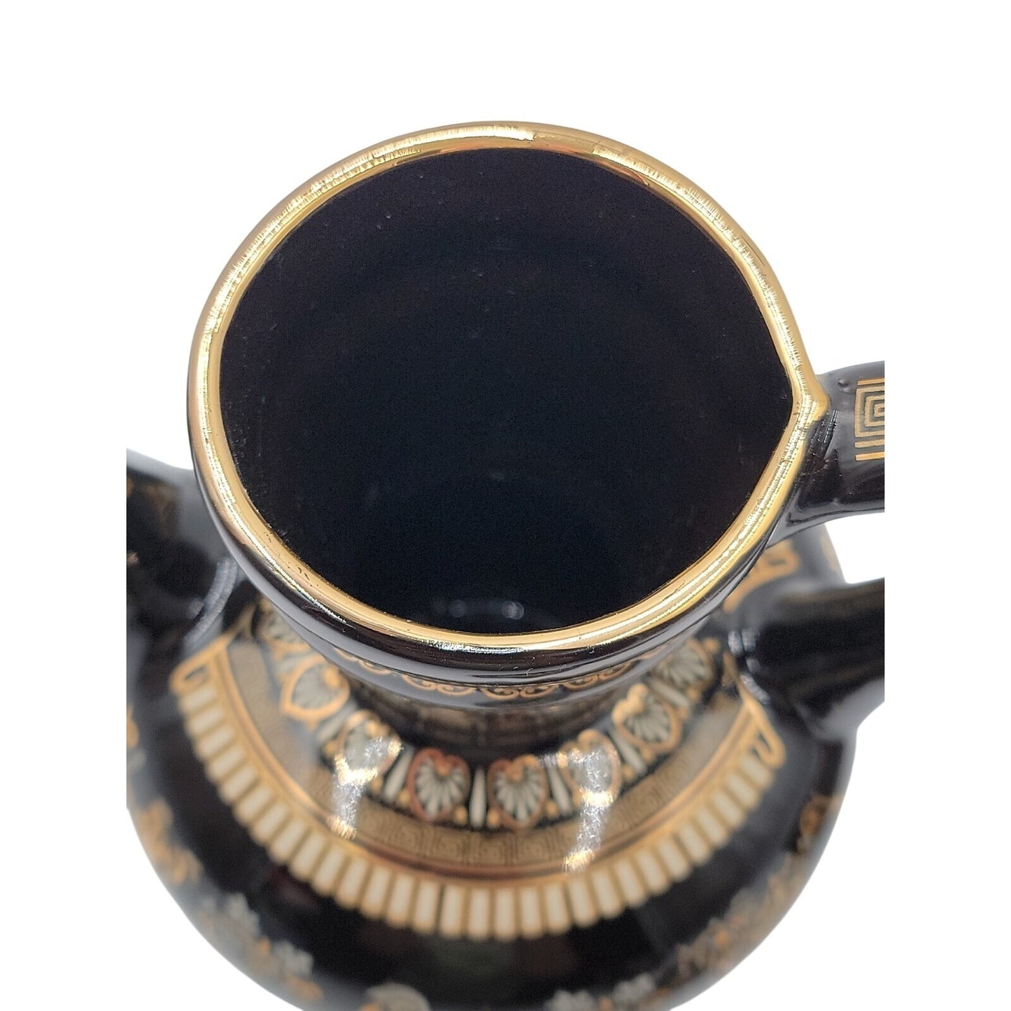 Vintage Greek Tea Set Ceramotechnica Xipolias 24K Gold Handmade Hellas 3pc Mint