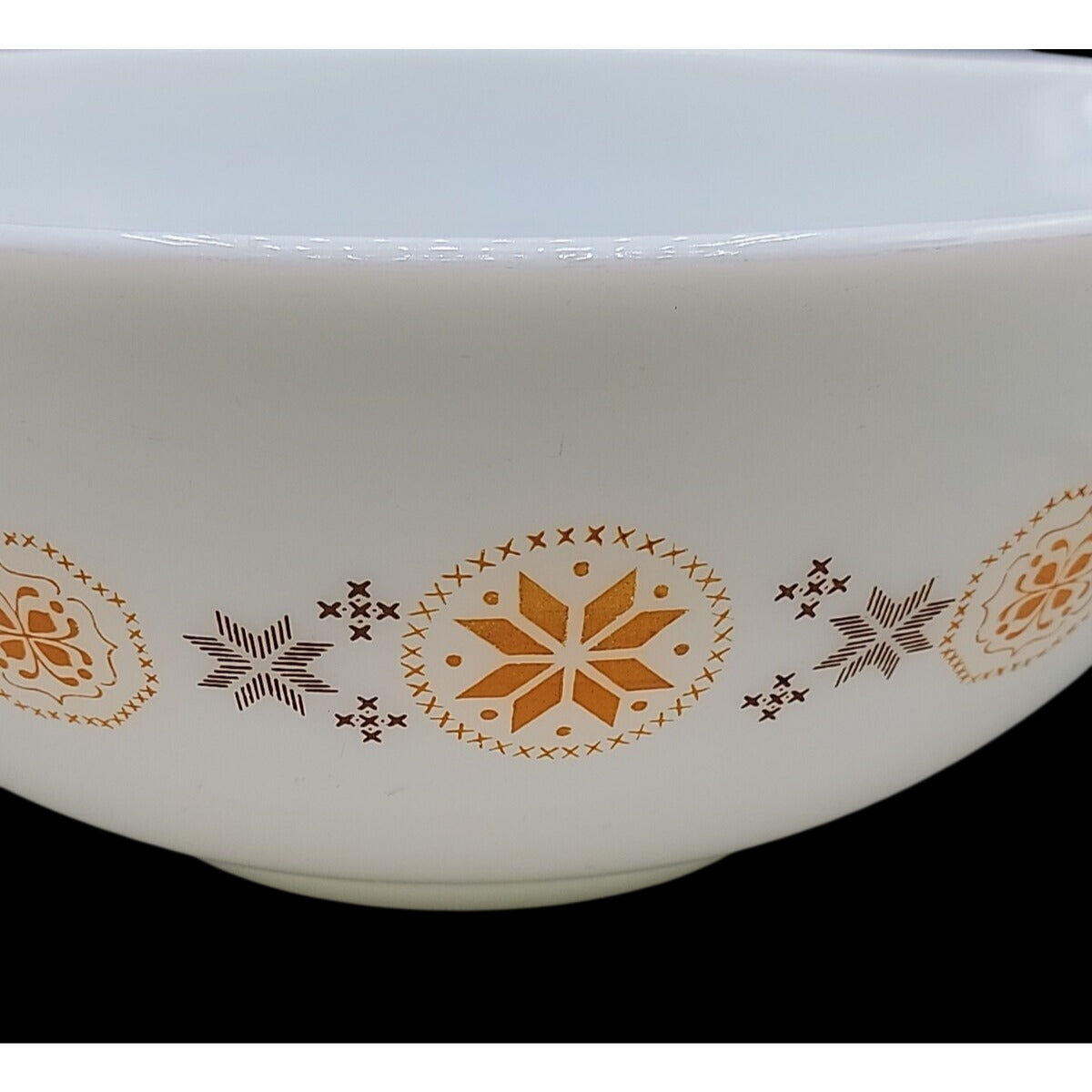 Pyrex Town & Country Cinderella Mixing Bowl #444 Orange Brown 1963 4 QT Vintage