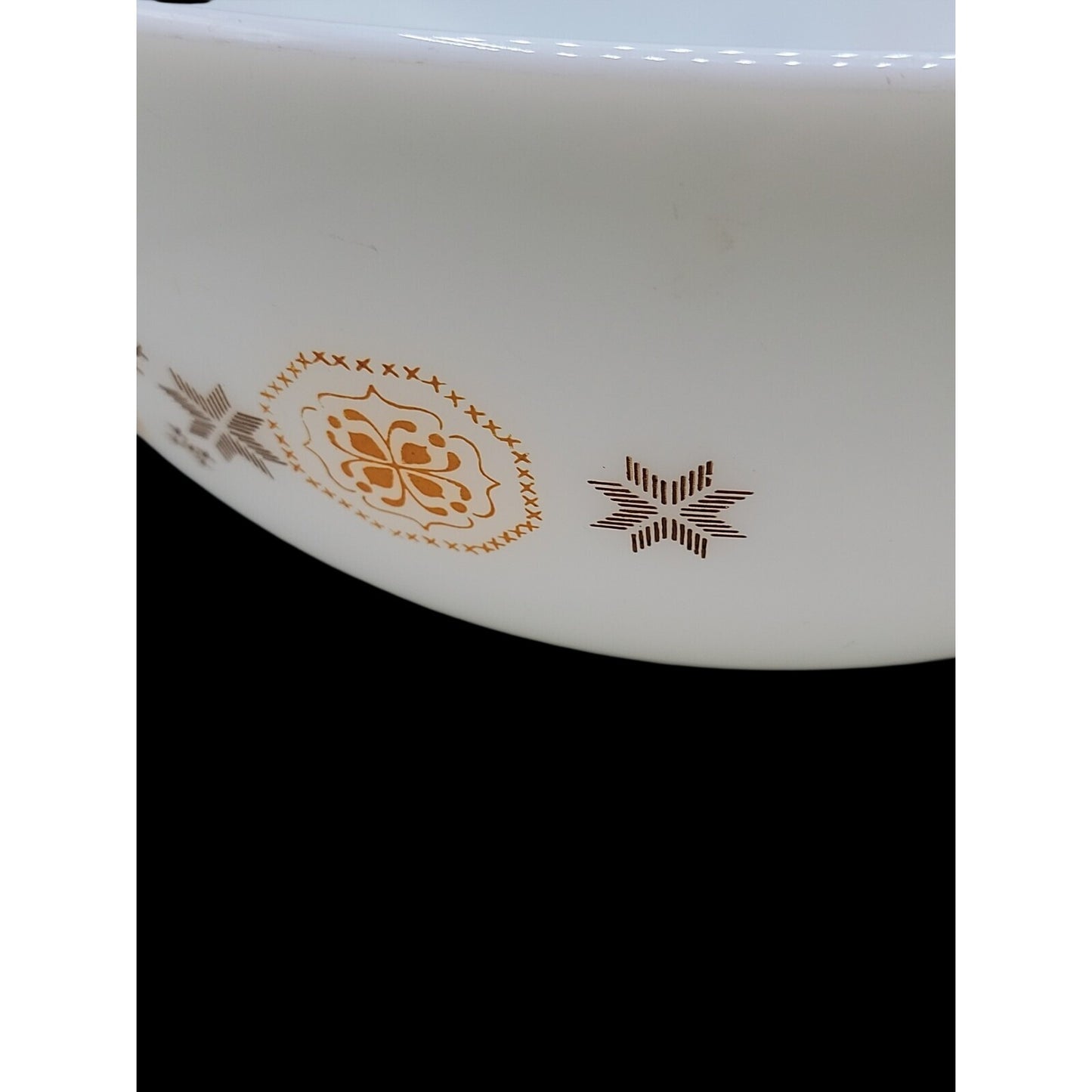 Pyrex Town & Country Cinderella Mixing Bowl #444 Orange Brown 1963 4 QT Vintage