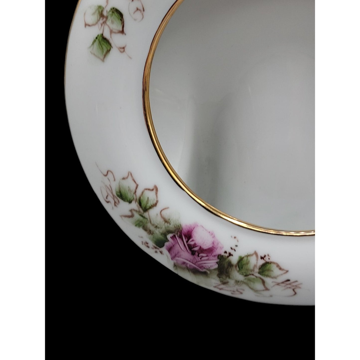 Ljette International Porcelain Picture Frame 1994 Signed Karen Lemnon Vintage