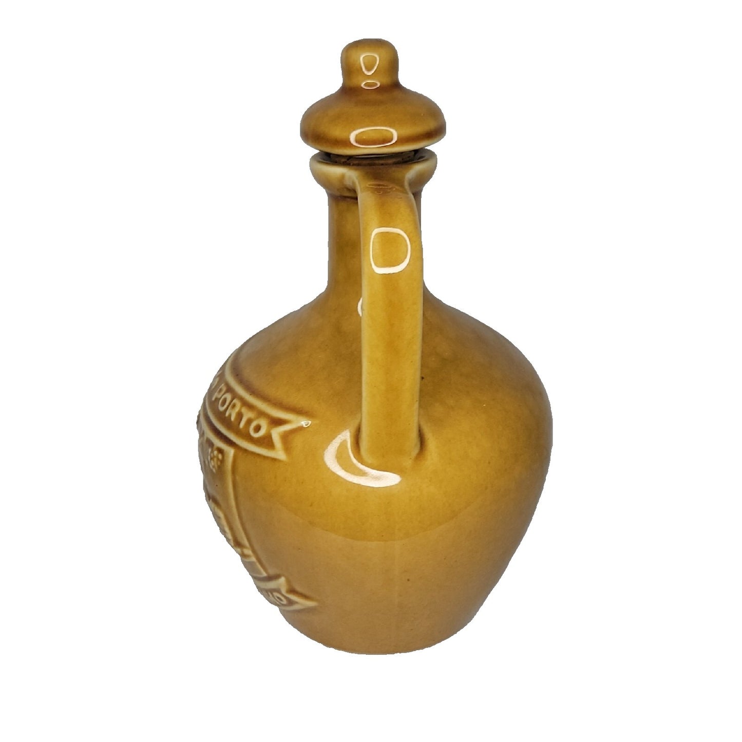 Antique Vinho do Porto Bottle Port Wine Glazed Stoneware Douro Portugal Stopper