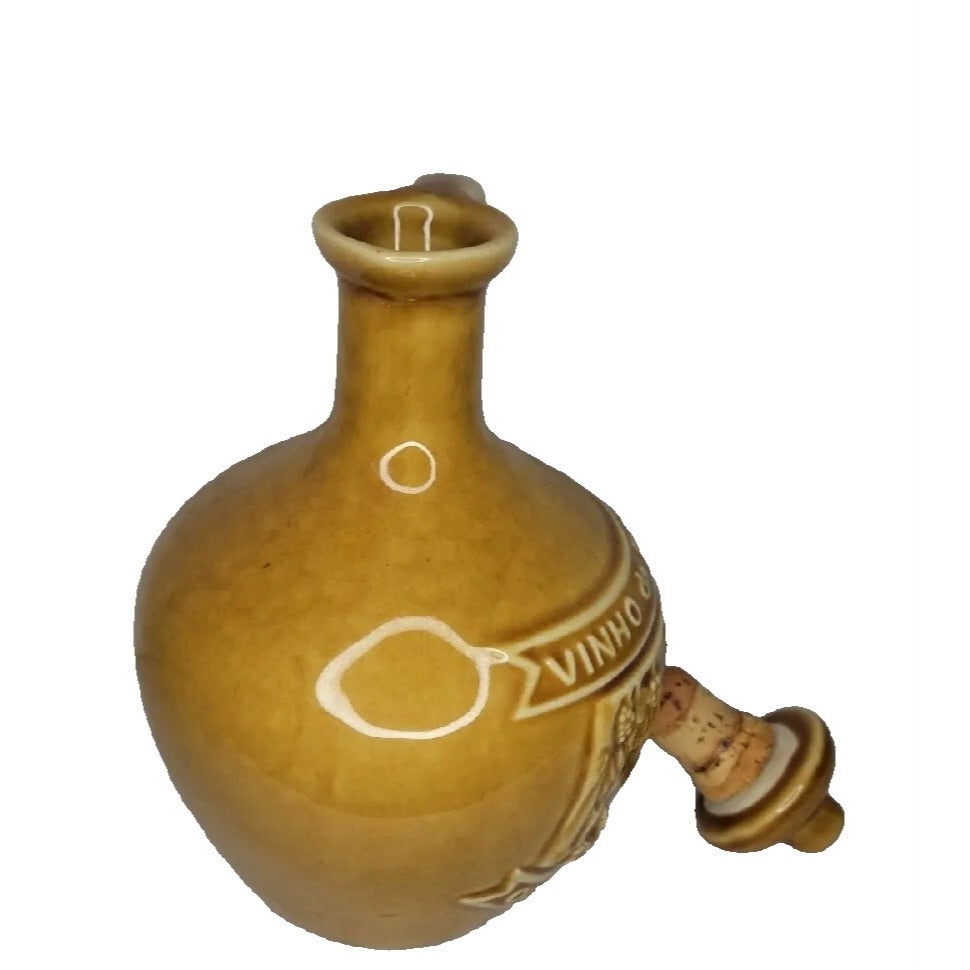 Antique Vinho do Porto Bottle Port Wine Glazed Stoneware Douro Portugal Stopper