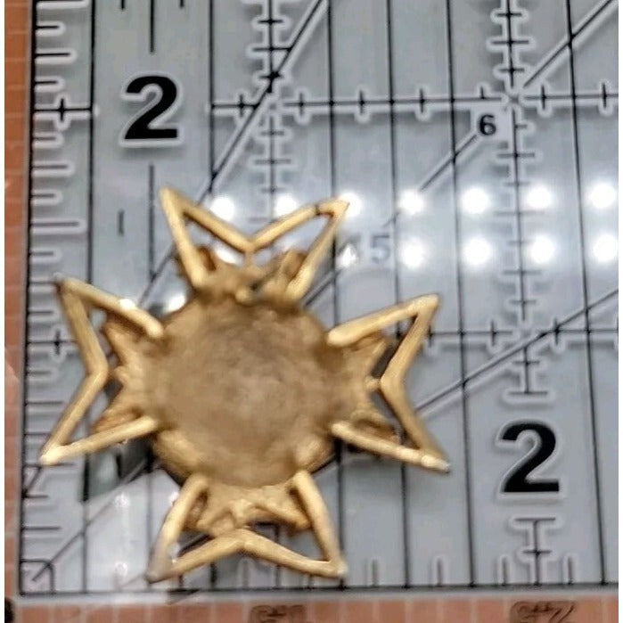 Vintage Masonic Clip On Earrings Knights Templar Order Malta Medal Maltese Cross