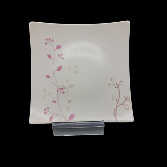 Teavana Salad Square Plate 5" Fine Porcelain Exclusive Collection Floral Pattern