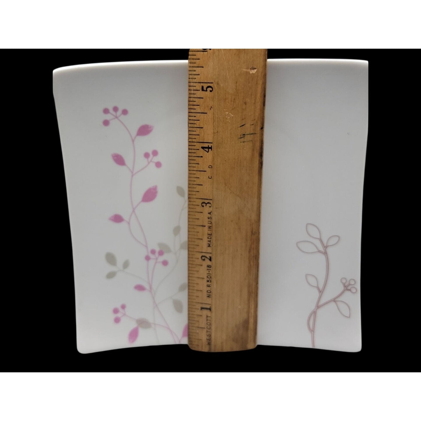 Teavana Salad Square Plate 5" Fine Porcelain Exclusive Collection Floral Pattern