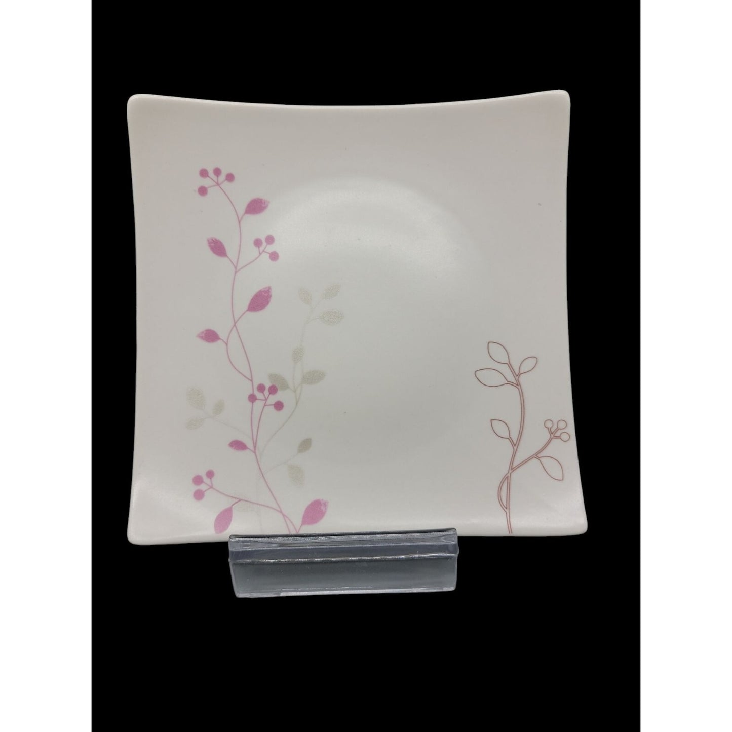 Teavana Salad Square Plate 5" Fine Porcelain Exclusive Collection Floral Pattern