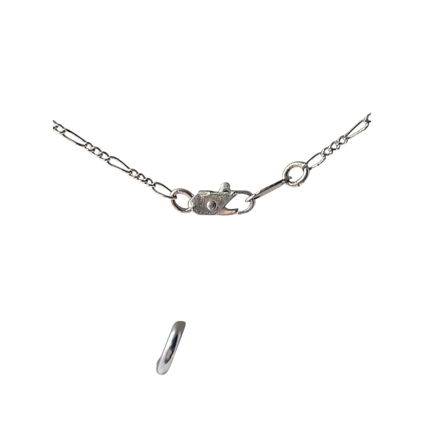 Millefiori Pendant Necklace 24kgp on 925 16" 24KHR Figaro Chain Handcrafted