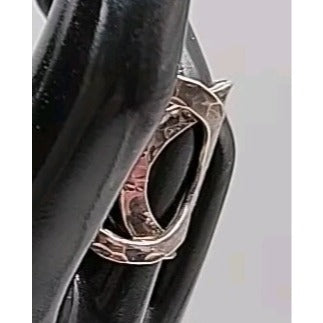 Vintage HOB Mexico Sterling Silver Hammered Bypass Ring SZ 6.5 House Of Bangles