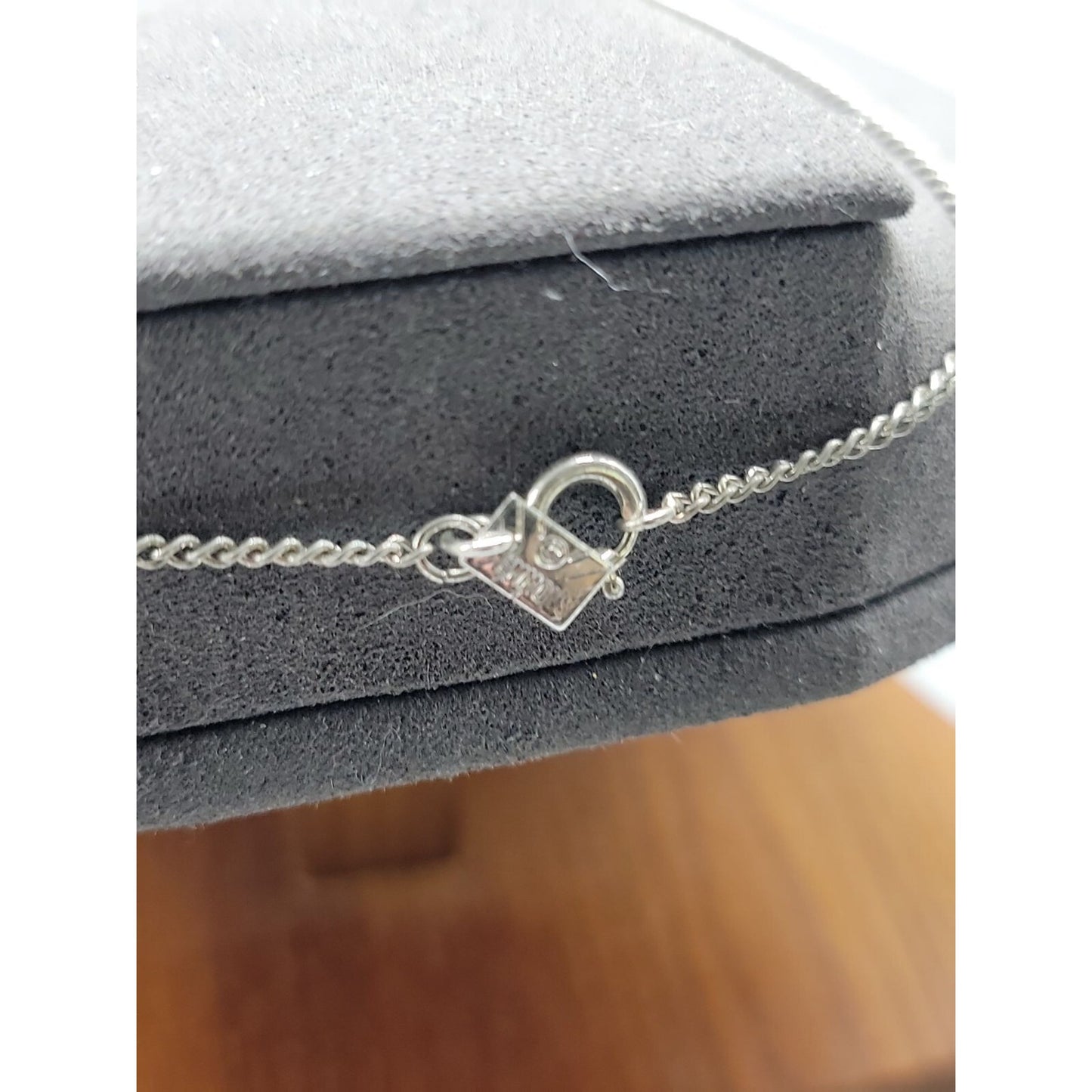 Emmons Vintage Double Bar Pendant Necklace Silver Tone Signed 15" Chain