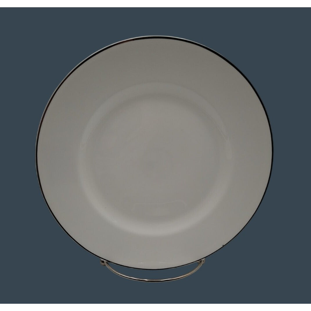 VTG Crown Staffordshire Bone China Platinum Band 8" Salad Plate Federated Store