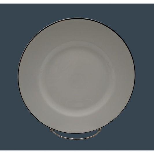 VTG Crown Staffordshire Bone China Platinum Band 8" Salad Plate Federated Store