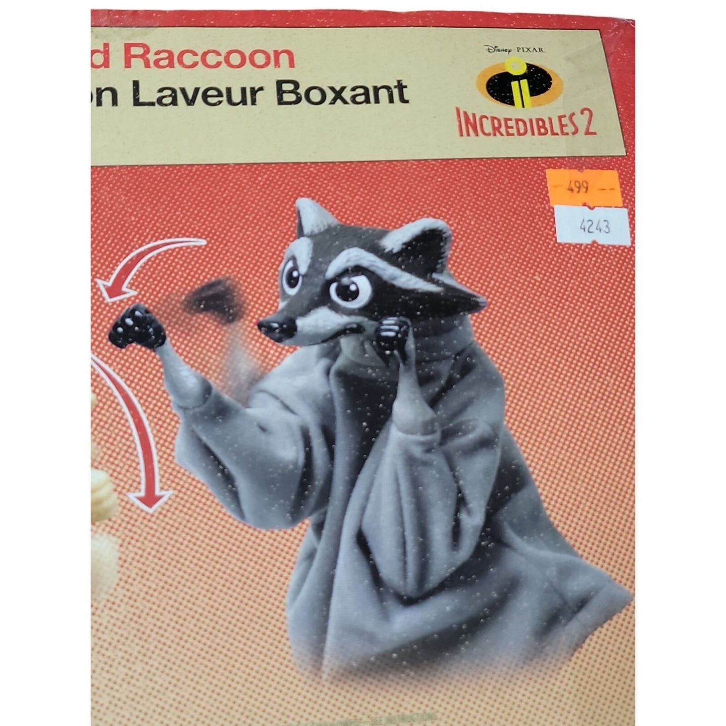 Disney Store Incredibles 2 Boxing Puppets Jack Jack & Racoon Character Toys