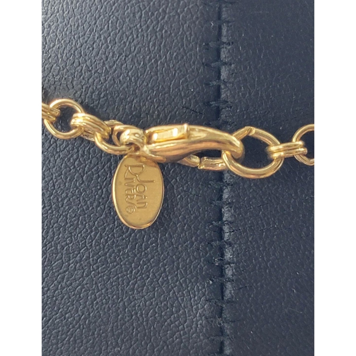 Joan Rivers Vintage Charm Necklace Clip On Flower Bee Elephant Gold Plated 30"