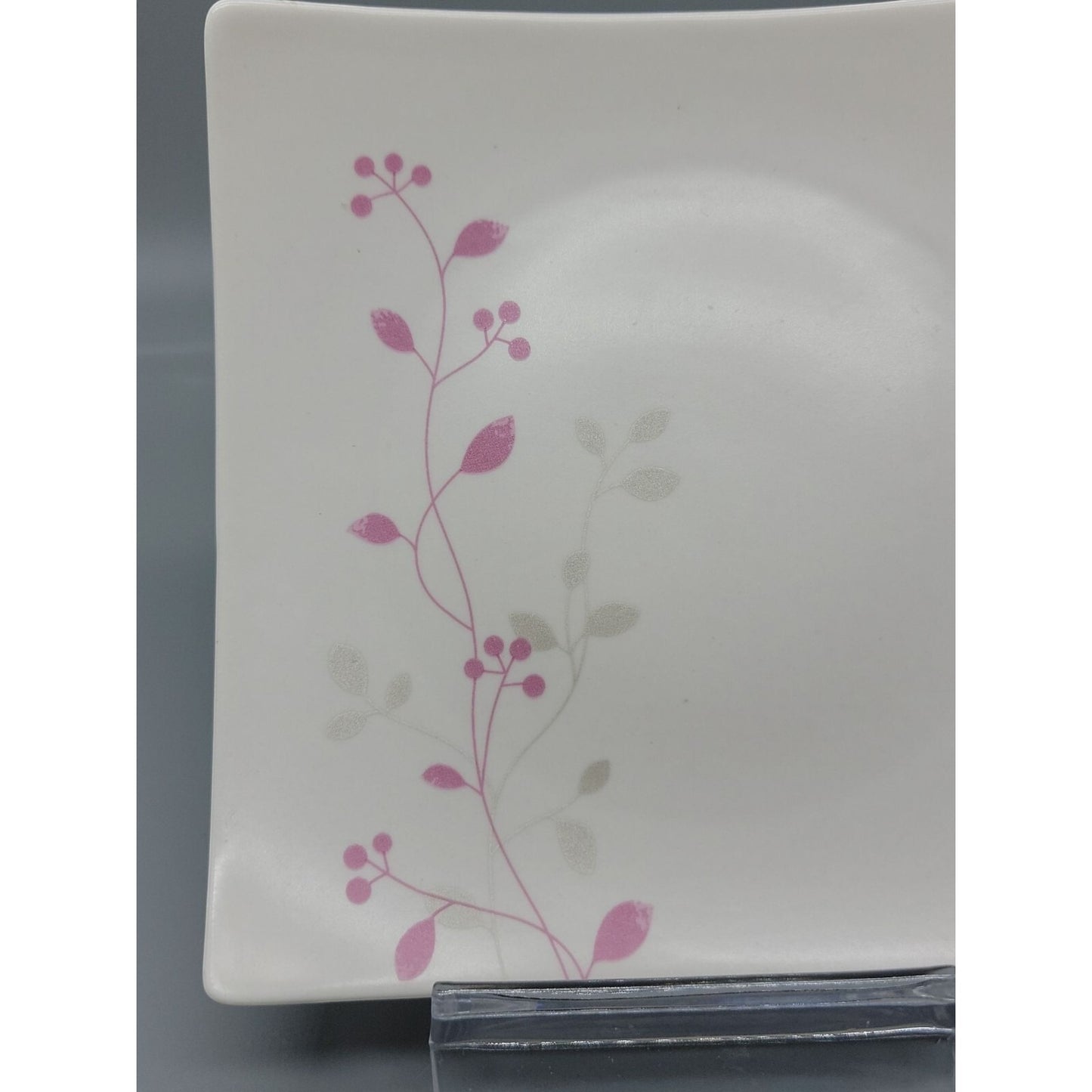 Teavana Square Dinner Plate 10" Fine Porcelain Exclusive Collection Floral