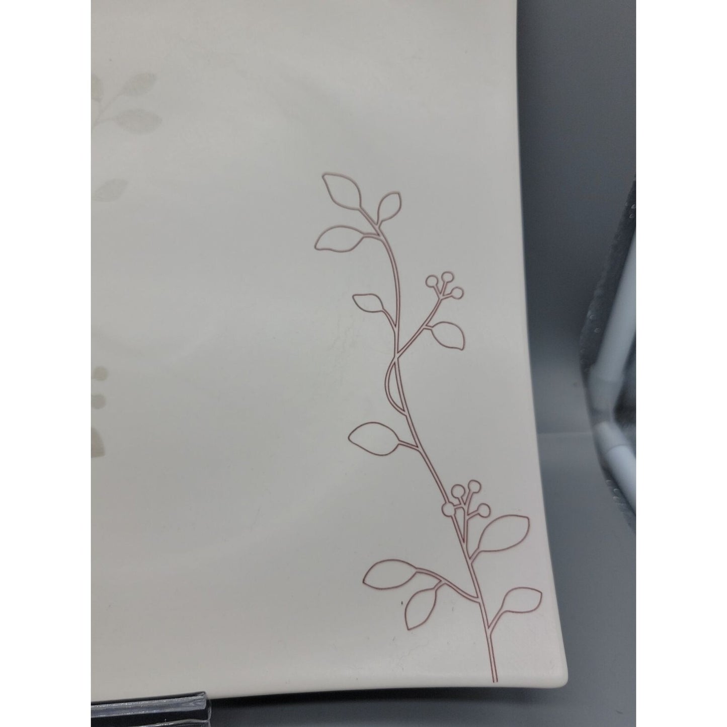 Teavana Square Dinner Plate 10" Fine Porcelain Exclusive Collection Floral