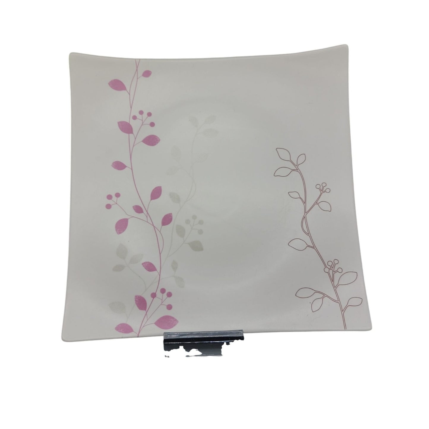 Teavana Square Dinner Plate 10" Fine Porcelain Exclusive Collection Floral