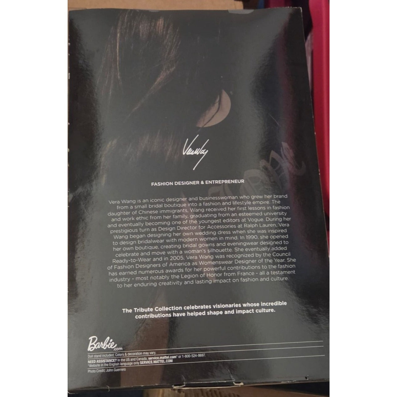 Vera Wang Barbie Doll Signature Tribute Collection 2022 Black Label w/COA