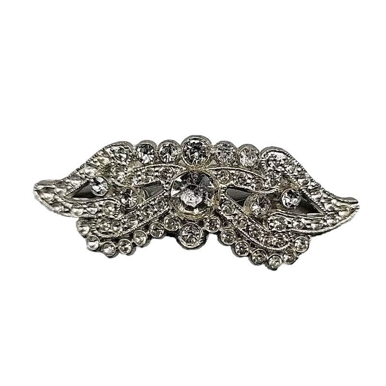 Apex Art Wings Brooch Silver Tone Clear Rhinestones Worn By The Stars Rare Find