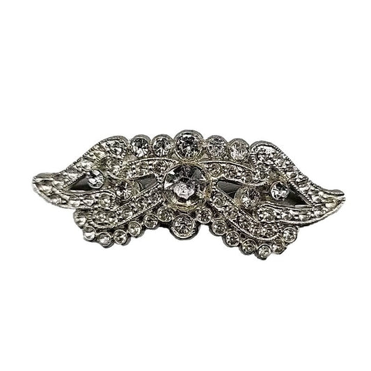 Apex Art Wings Brooch Silver Tone Clear Rhinestones Worn By The Stars Rare Find
