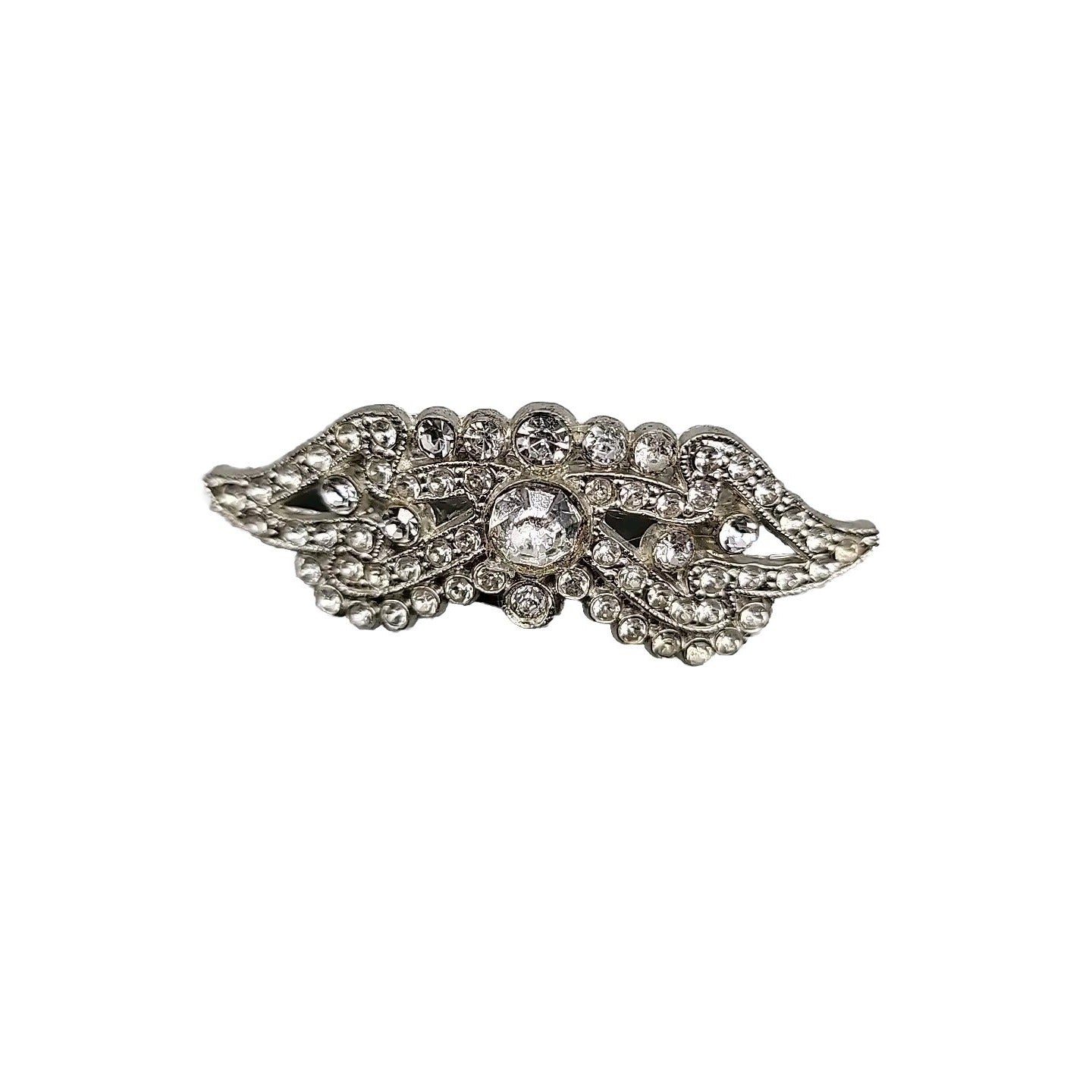 Apex Art Wings Brooch Silver Tone Clear Rhinestones Worn By The Stars Rare Find