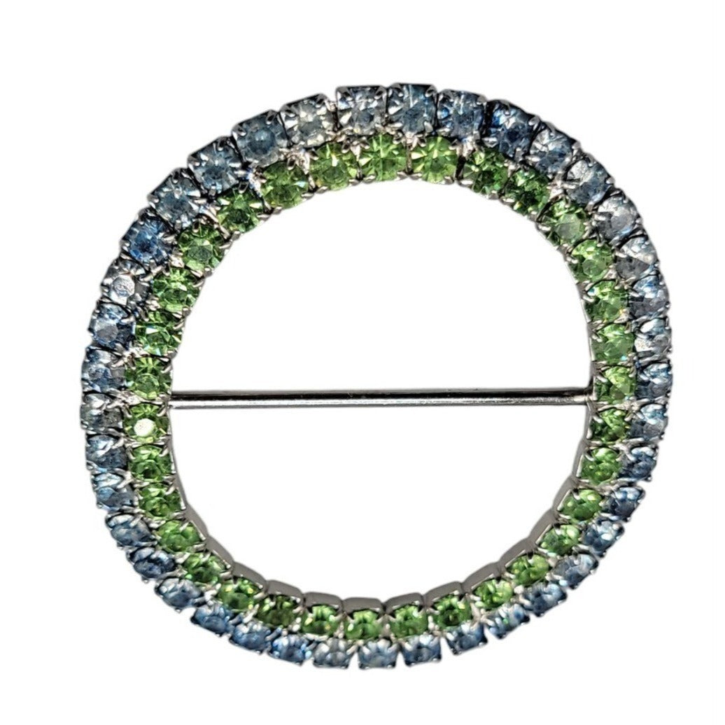 Double Row Rhinestone Buckle for Scarfs Jackets Coat Skirts Dresses or Knitwear