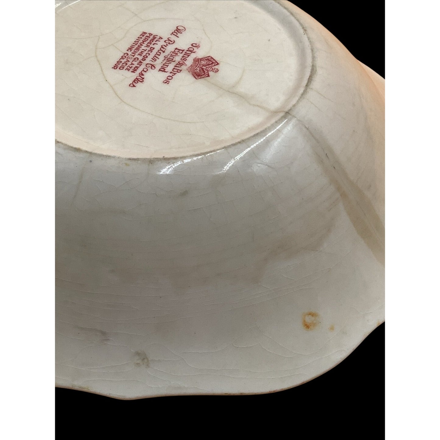 Johnson Brothers Old Britain Castles Square Soup Bowl 7 3/8"  Pink Transferware