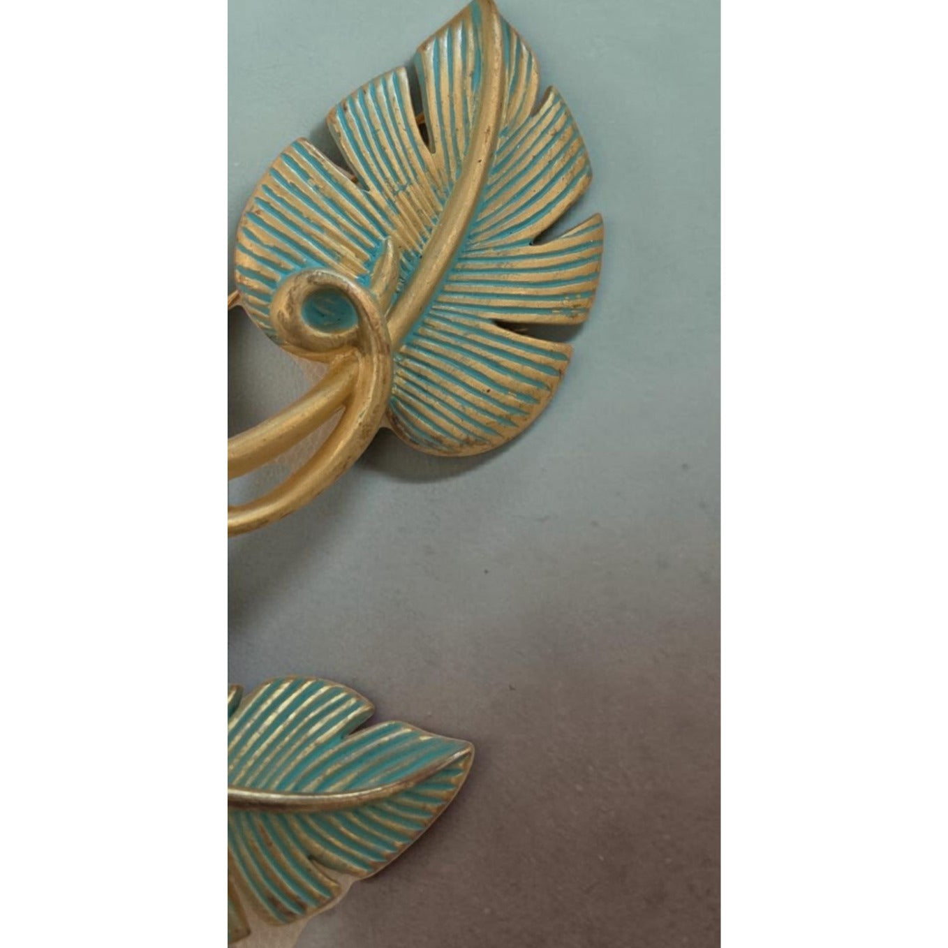 Vintage Givenchy Bird of Paradise Parure Set Leaf Brooch & Clip On Earrings