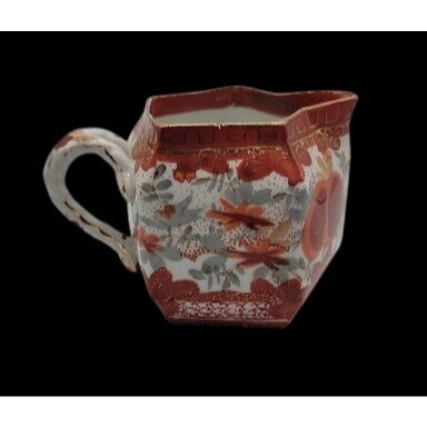 Antique German Oscar Schlegelmilch Creamer c.1900 Iron Red & Gold Gilt Victorian