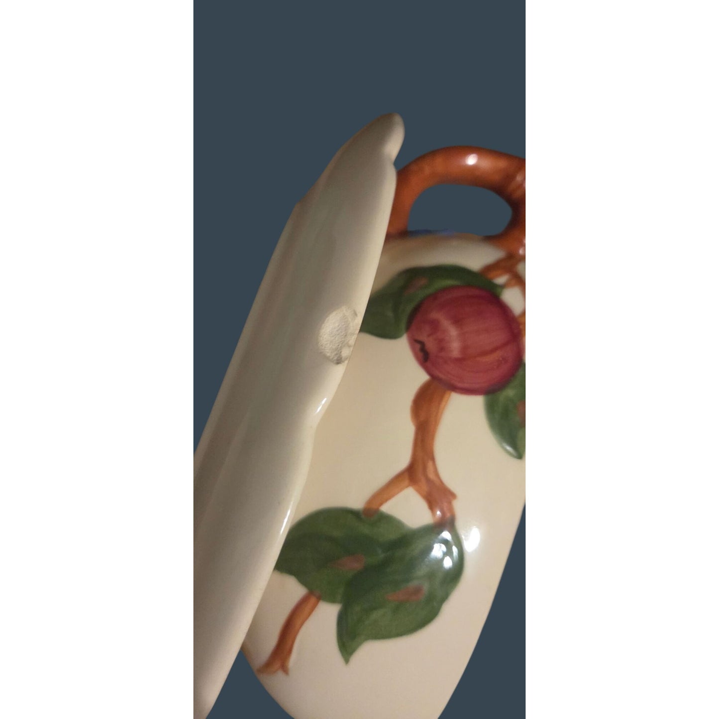 Franciscan Apple Gravy Boat Attached Underplate 1953 GMCB Mark Vintage Collector