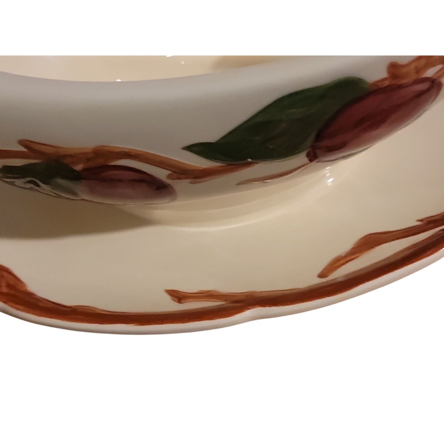 Franciscan Apple Gravy Boat Attached Underplate 1953 GMCB Mark Vintage Collector
