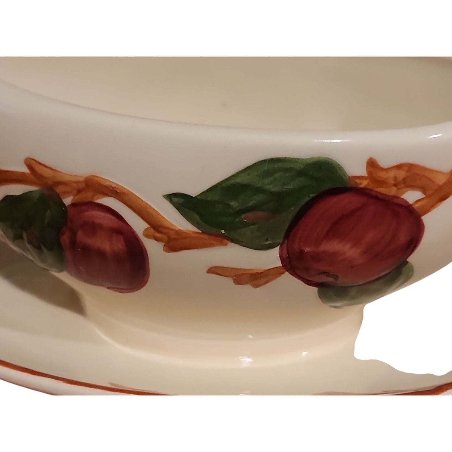Franciscan Apple Gravy Boat Attached Underplate 1953 GMCB Mark Vintage Collector